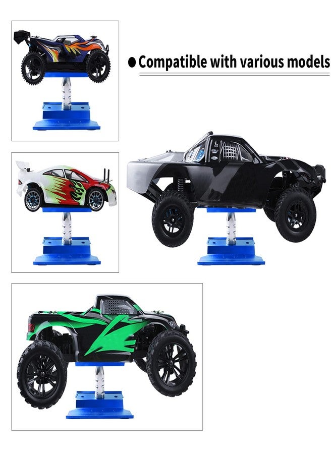 GoHobby RC Car Work Stand Aluminum Repair Workstation 360 Degree Rotation Lift Lower w/Screw Tray Tools for 1/10 1/12 1/16 Scale Traxxas TRX4 Axial Arrma Redcat Losi RC Crawler Monster Truck Buggy (Navy Blue) - Image 5